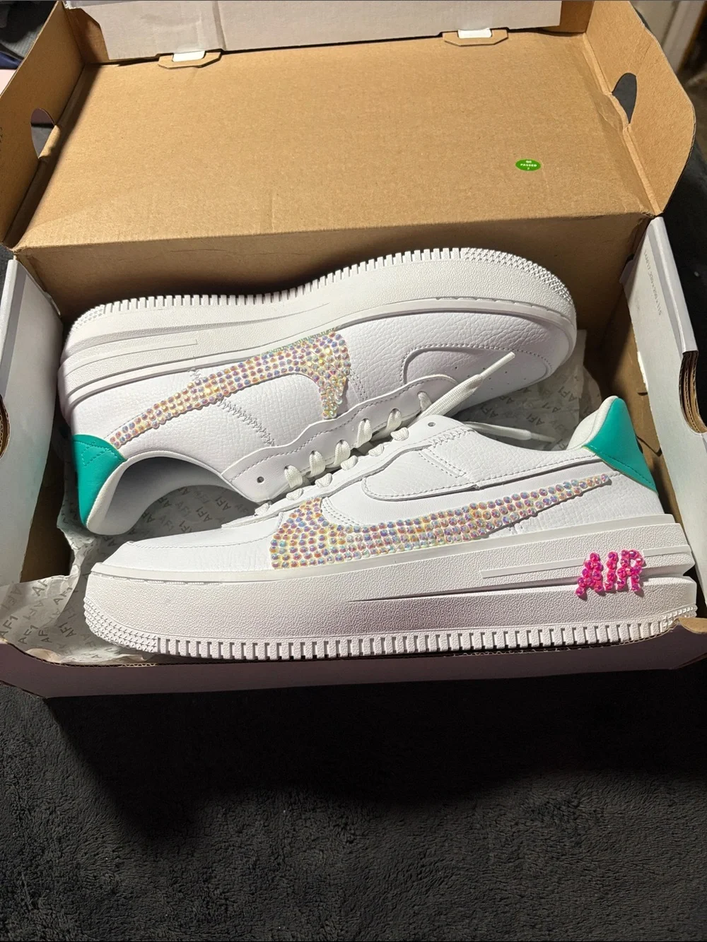 Custom bling Nike AF1 women’s sz10